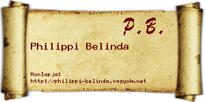 Philippi Belinda névjegykártya